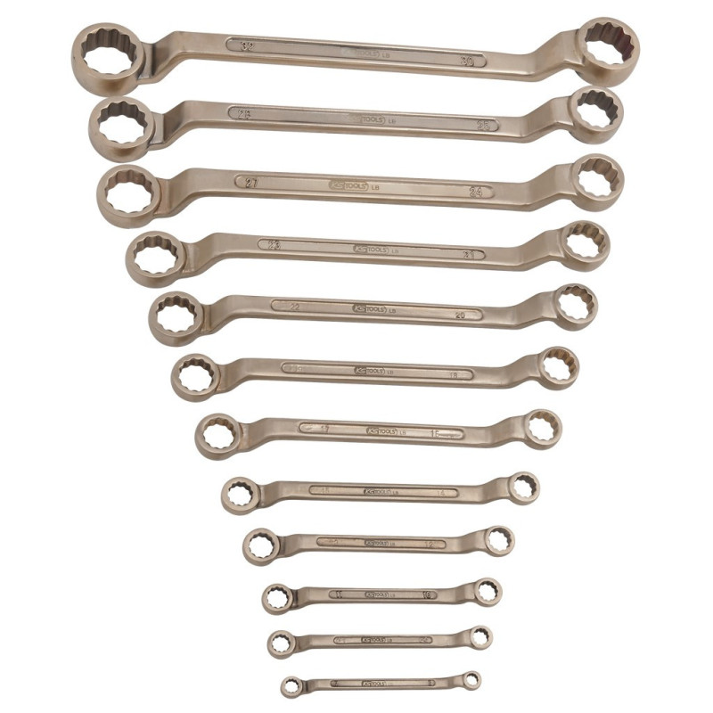 Jeu De 12 Clés Polygonales Contre-Coudées Bronzeplus, 6 À 32 mm