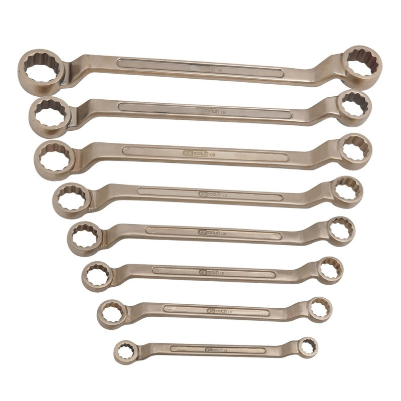 Jeu De 8 Clés Polygonales Contre-Coudées Bronzeplus, 1/4'' À 1''