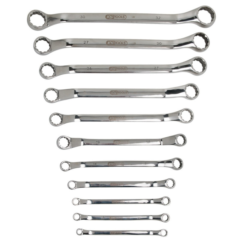 Jeu De 11 Clés Polygonales Contre-Coudées Inox, 8 À 32 mm