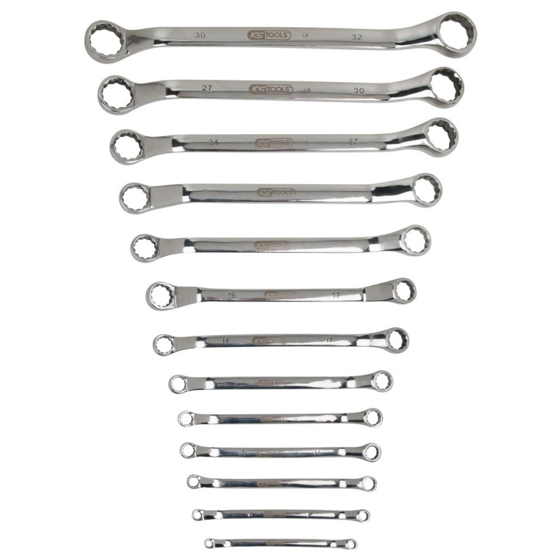 Jeu De 13 Clés Polygonales Contre-Coudées Inox, 5,5 À 32 mm
