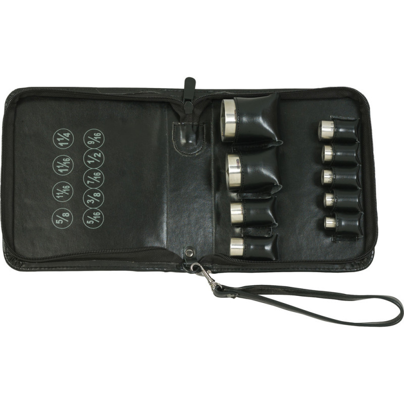 Jeu De 9 Douilles Titanplus 6 Pans 3/8'', 5/16 À 1.1/4''