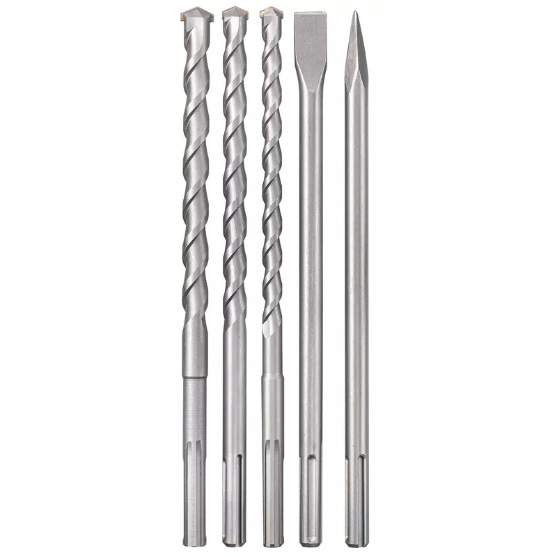 Coffret 5 Forêts SDS MAX Kwb - 3 X Forêts - 1 X Pointrol - 1 X Burin