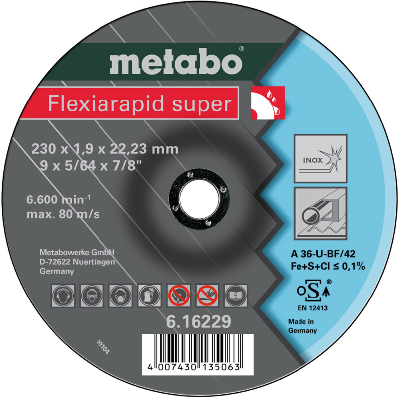 Meules De Tronçonnage - Flexiarapid Super 230X1,9X22,2 Acier Inoxydable Hydrore