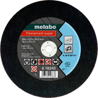 Meules De Tronçonnage - Flexiamant Super 350X3,0X25,4 Acier Inox