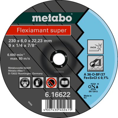 Meules D'Ébarbage - Flexiamant Super 180X6,0X22,2 Acier Inox