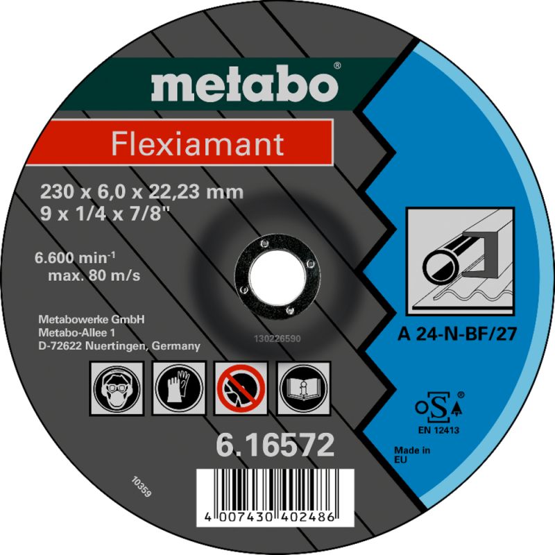 Meules D'Ébarbage - Flexiamant 125X6,0X22,2 Acier