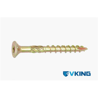 Vis Vking Tf Torx Zn Bichro - 6.0 X 220/75 - (Embout Inclus) Fraisee Torx Acier