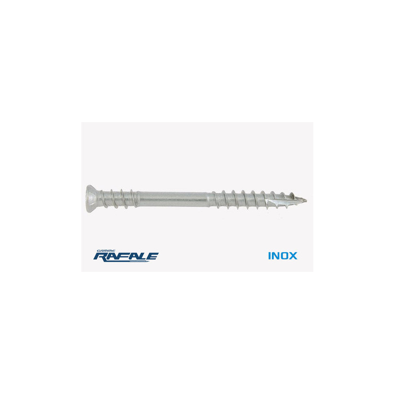 Vis Terrasse Tete Reduite Double Filetage Inox A2 T20 5.0 X 100/50 Fraisee Torx