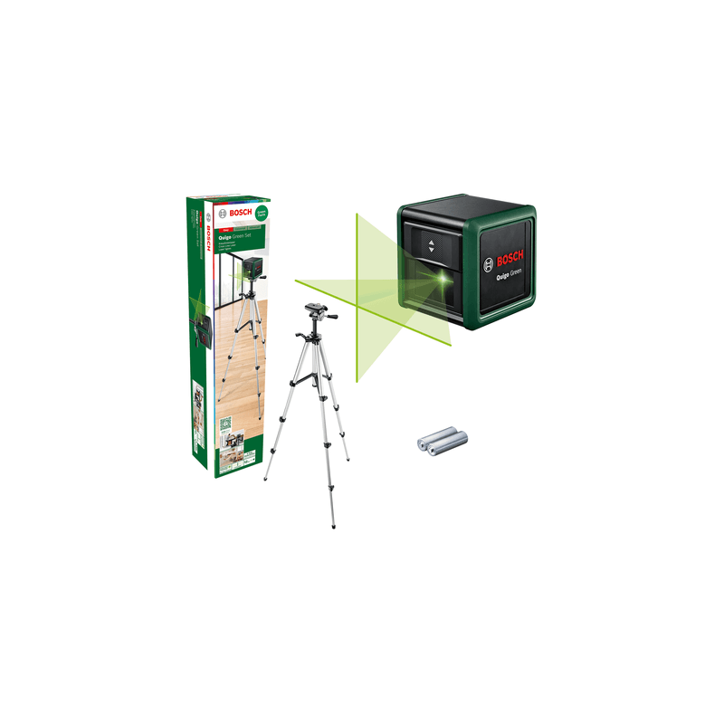 Laser Lignes Quigo Green Set Livré Avec Trépied 1,1M, Manuel D'Utilisation Et 2