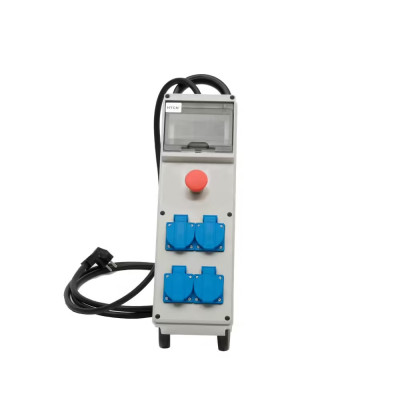 Coffret De Chantier 4 Prises Nf 250V - Avec Arrêt D'Urgence - 2M H07Rnf 3G2,5