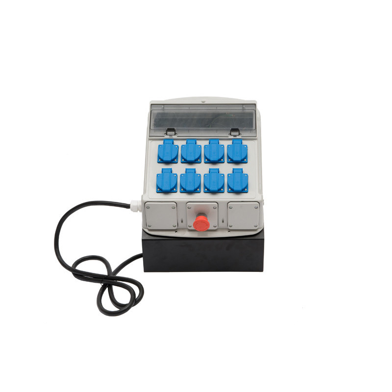 Coffret De Chantier 8 Prises Nf 250V - Arrêt D'Urgence - 2M H07Rnf 3G2,5