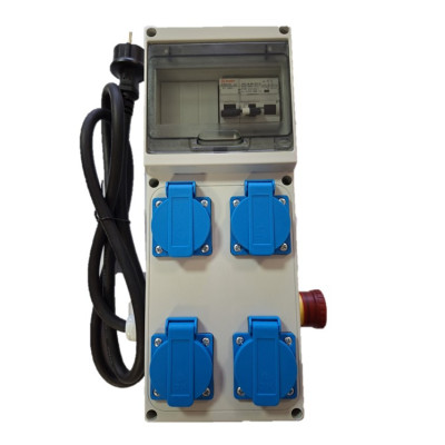 Coffret De Chantier 4 Prises Nf 250V - Arrêt D'Urgence - 2M H07Rnf 3G2,5