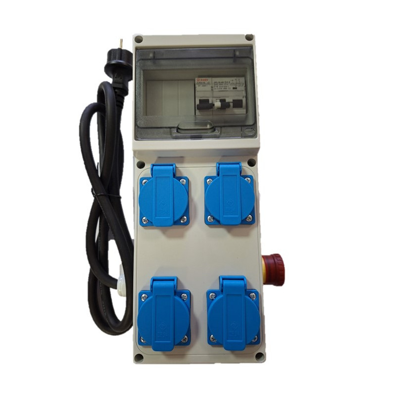 Coffret De Chantier 4 Prises Nf 250V - Arrêt D'Urgence - 2M H07Rnf 3G2,5