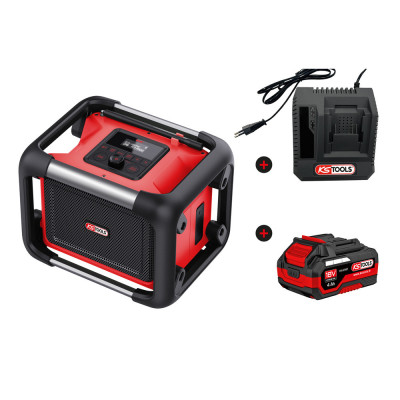 Enceinte De Chantier Avec Batterie 18V 4Ah Et Chargeur Rapide