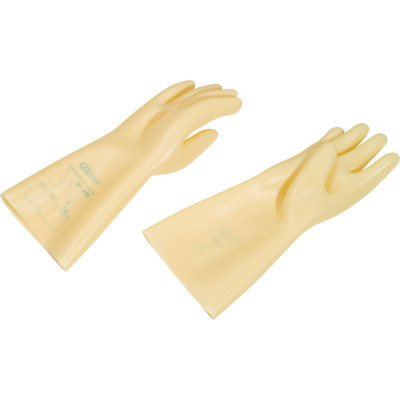 Gants D'Électricien En Latex Naturel Beige, Classe 0 Azc, T9