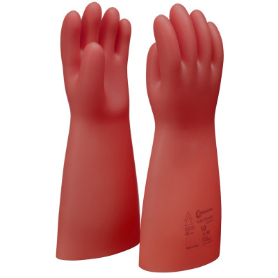 Gants D'Électricien En Latex Naturel Rouge, Avec Protection Mécanique, Classe 0