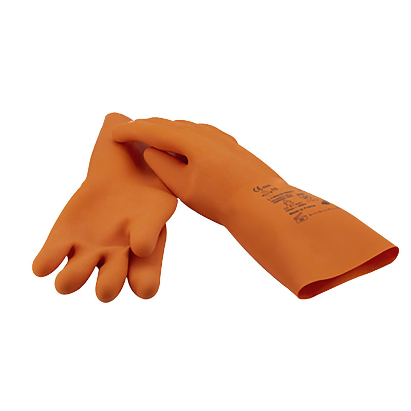 Gants Isolants De Précision T10 En Caoutchouc Naturel Orange, Avec Protection Mé