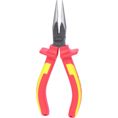 Pince À Bec Demi-Rond Droit Isolée À Poignée Bi-Composant, L.165 mm