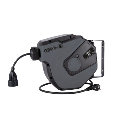 Enrouleur Électrique Mural, 3X1,5Mm² - 15M - Gris