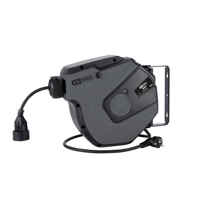 Enrouleur Électrique Mural, 3X1,5Mm² - 15M - Gris