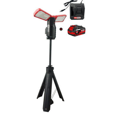 Projecteur Portable Sur Trépied 10 000 Lumens Avec Batterie 18V 4Ah Et Chargeur