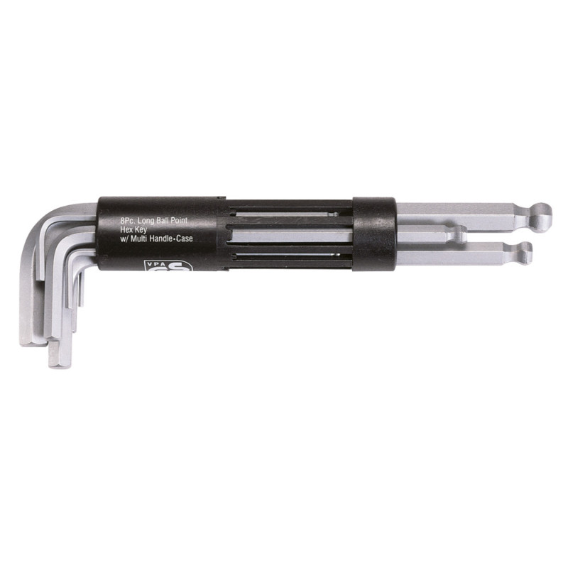 Jeu De 8 Clés Mâles 6 Pans À Tête Sphérique Longues, 5/64'' À 3/8''