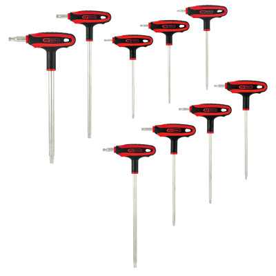 Jeu De Clés Mâle Torx Tête Sphérique À Poignée En T, 9 Pcs