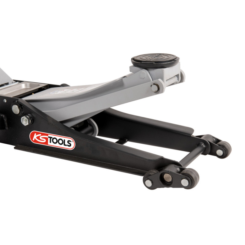 Cric Hydraulique Extra-Bas Acier Ultimate 2T Avec Double-Roues Avant