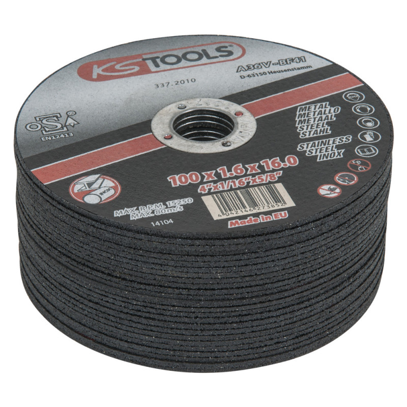 Lot 25 Disques À Tronçonner Ø100 X1,6 mm