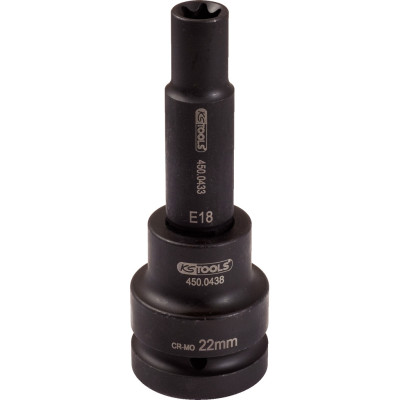 Douille À Chocs Pour Culasse Torx® 3/4'', L.140 mm - E20 - Sur Carte