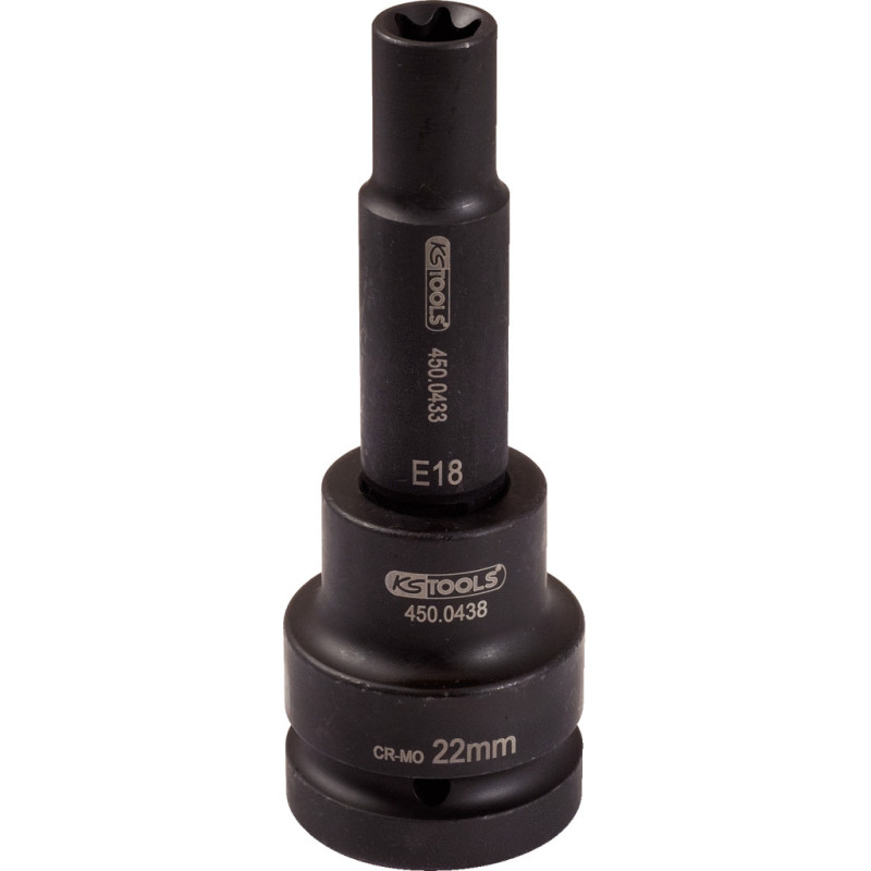 Douille À Chocs Pour Culasse Torx® 3/4'', L.140 mm - E20 - Sur Carte