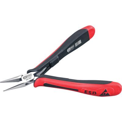 Pince Esd À Becs Demi-Ronds Striés, 130 mm