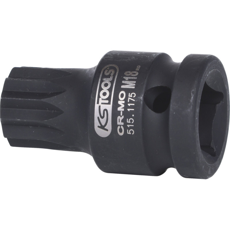 Douille Tournevis À Chocs Courte 1/2'' Xzn®, M18 - L. 43 mm