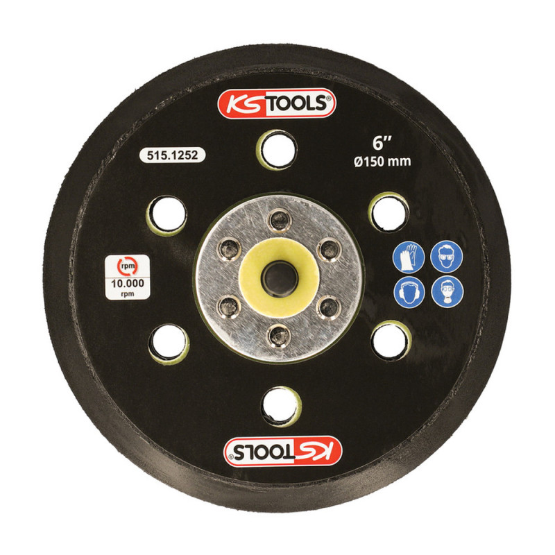 Plateau Velcro D150Mm, 15 Trous Pour Ponceuse 515.1254 Et 515.1257