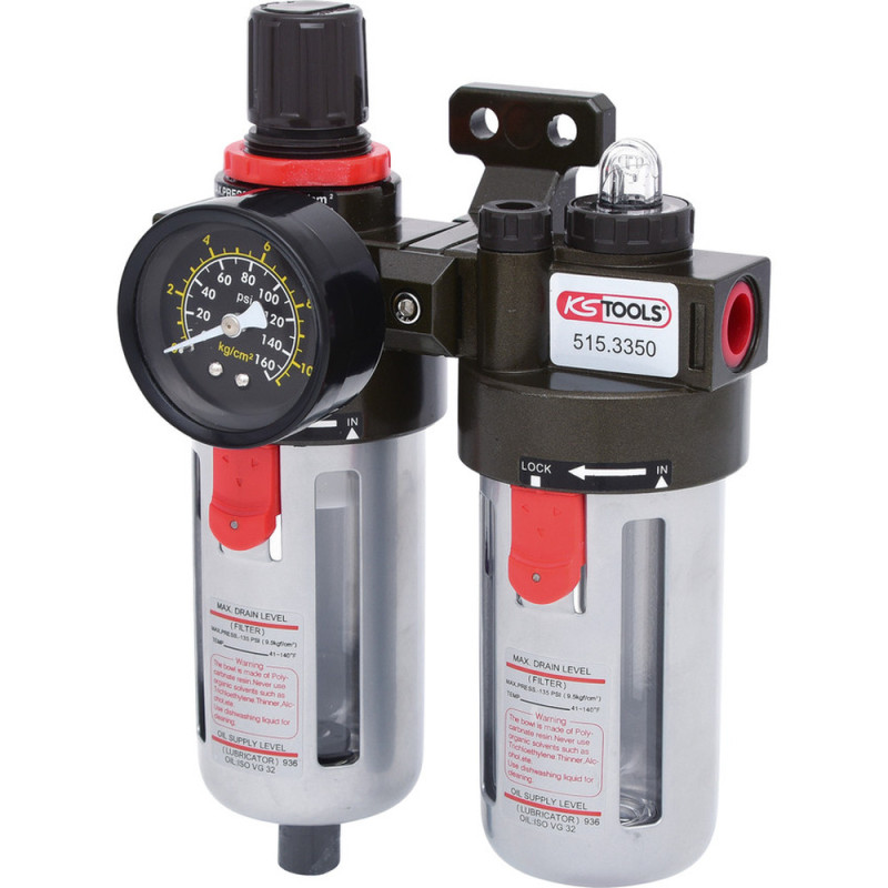Filtre Régulateur De Pression Assécheur Et Lubrificateur 3/8''