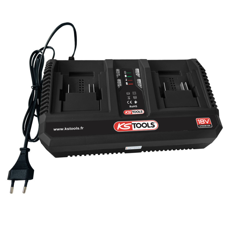 Double Chargeur Rapide 18V 8A Pour Batteries 515.4702F Et 515.4705F