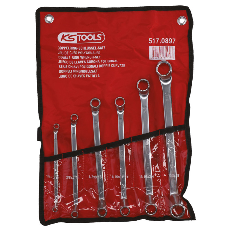 Jeu De 6 Clés Polygonales Contre-Coudées En Pouces