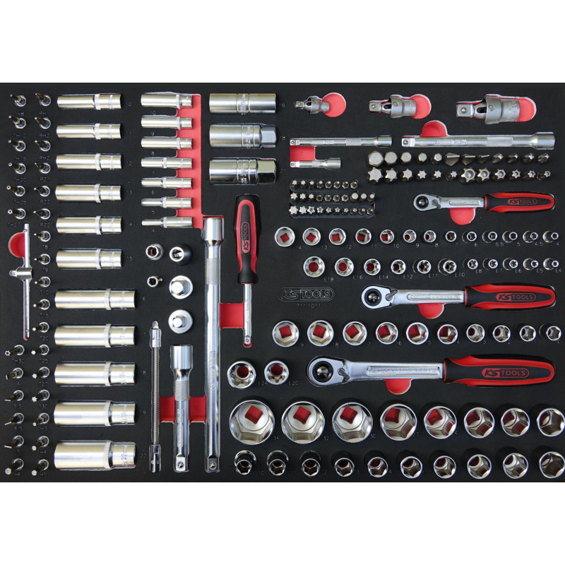 Module De Douilles Et Accessoires 1/4'' - 3/8'' - 1/2'', 175 Pièces