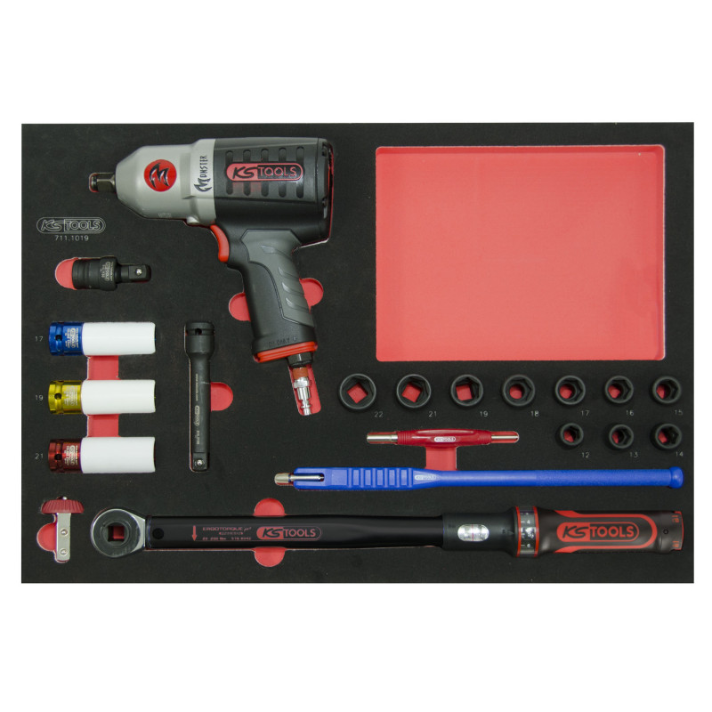 Module De Douilles Et Clé À Chocs 1/2'', 19 Pièces