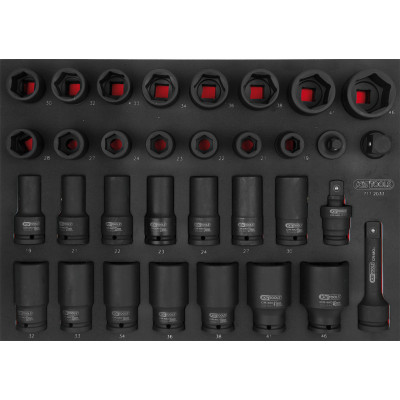 Module De Douilles Et Accessoires À Chocs 3/4'', 33 Pièces