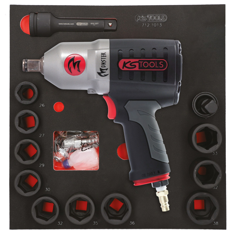 Module De Douilles Et Clé À Chocs Pneumatique 3/4'', 13 Pièces