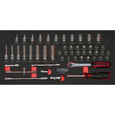 Module De Douilles Et Accessoires Ultimate 1/4'' En Pouces, 51 Pièces