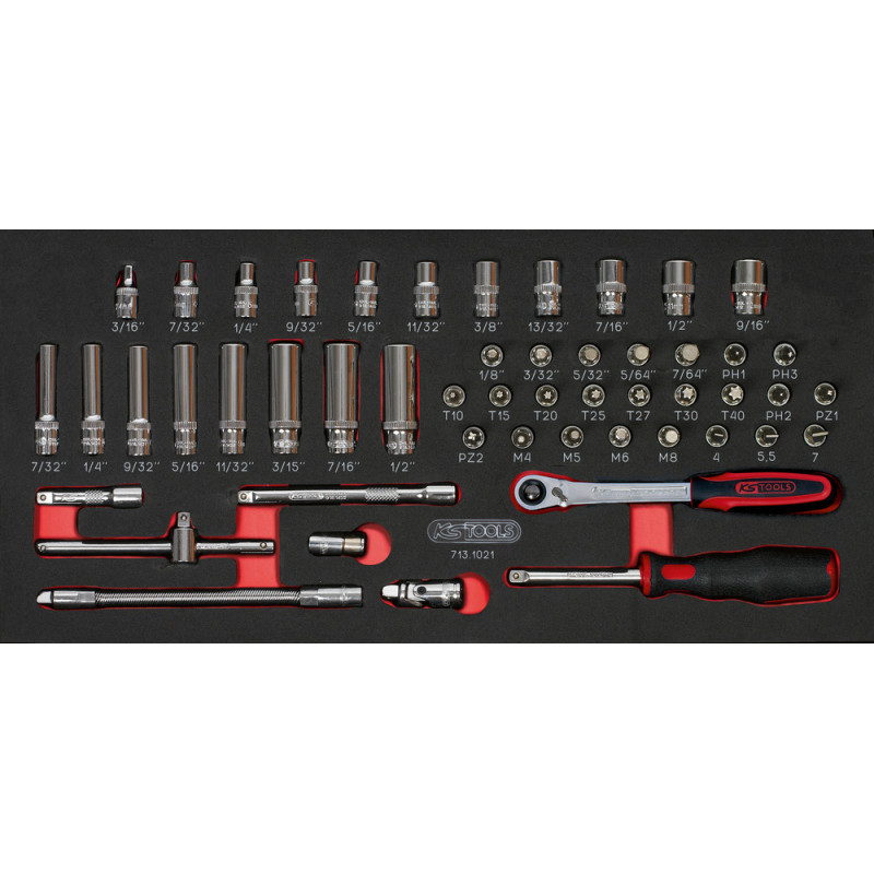 Module De Douilles Et Accessoires Ultimate 1/4'' En Pouces, 51 Pièces