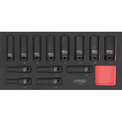 Module De Douilles Longues À Chocs 1/2'', 13 Pièces