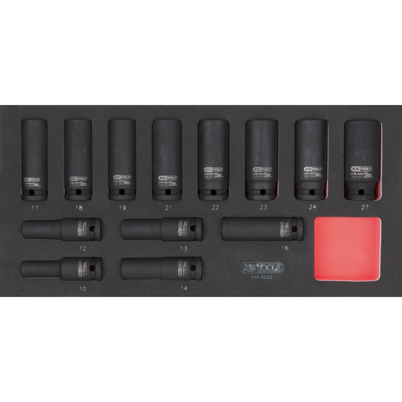 Module De Douilles Longues À Chocs 1/2'', 13 Pièces