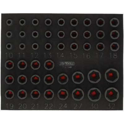 Module De Douilles À Chocs 1/2'' 10 À 32 mm, 48 Pièces