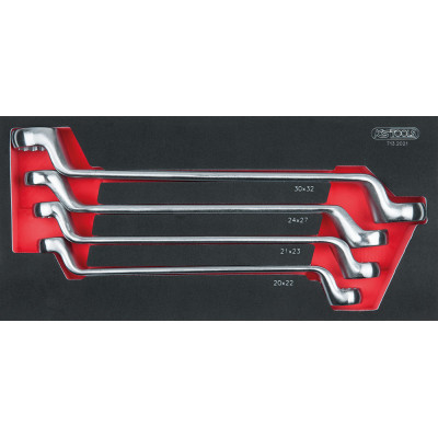 Module De Clés Polygonales Contre-Coudées 75°, 4 Pièces