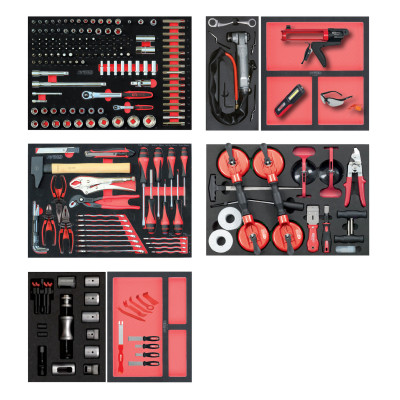 Composition D'Outils Pour Servante Spéciale Vitrage, 232 Pièces