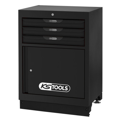 Bloc Srm 3 Tiroirs + Porte, 26'' - L. 676 X P. 500 X H. 954 mm