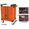 Servante Ultimate Orange 7 Tiroirs Équipée De 184 Outils